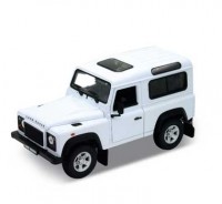 Auto 1:24 Welly LAND ROVER DEFENDER biely