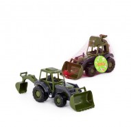 Traktor Majster naklada vojensk