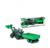Traktor Progress s prvesom a radlicou zelen
